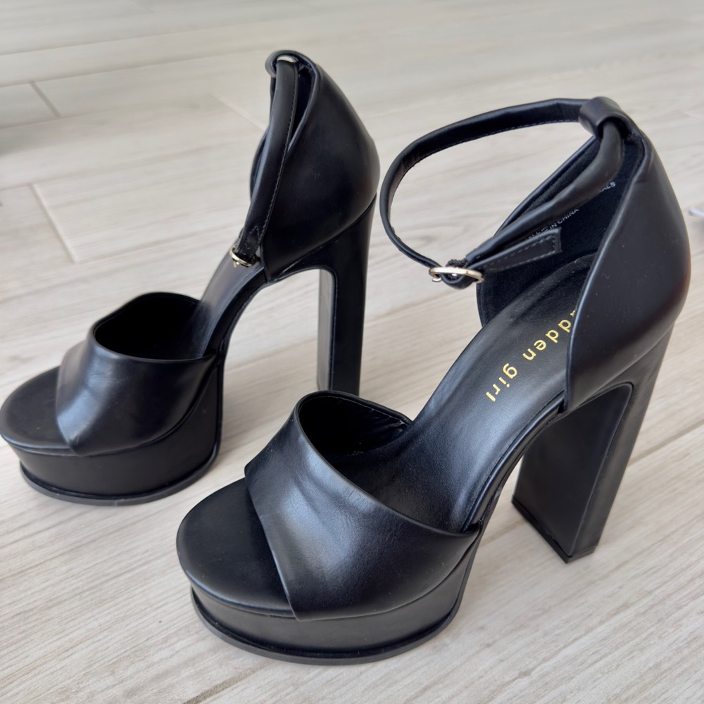 Madden Girl Black Platform Heels
